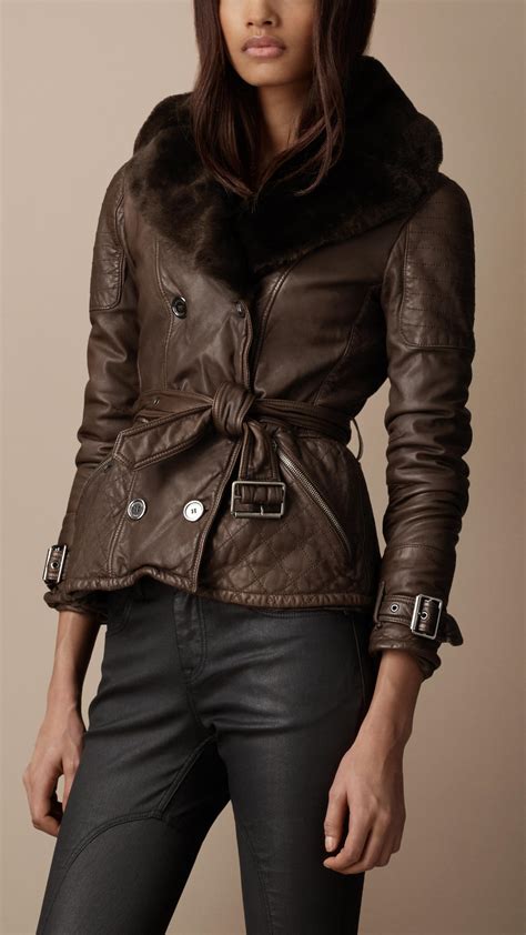 burberry brit rhys ford quilted shearling coat|burberry cashmere jacket.